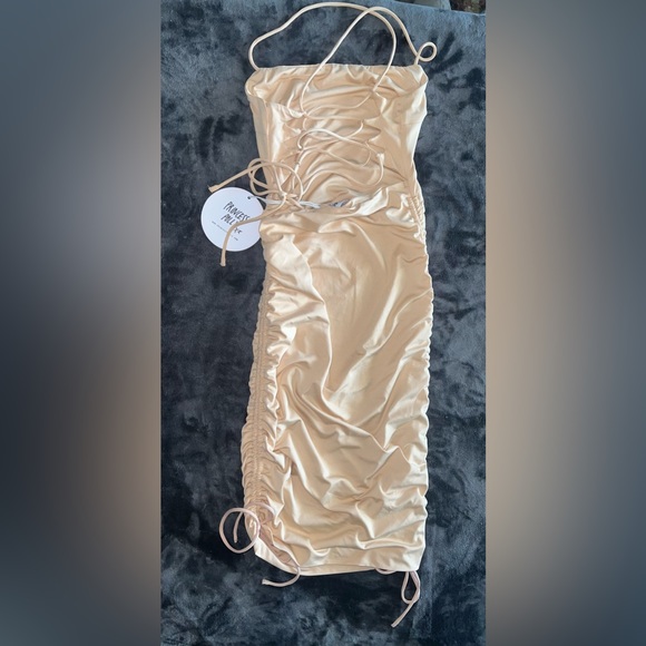 Princess Polly Maeve Mini Dress in Beige Size 2 New with tag - Picture 15 of 15